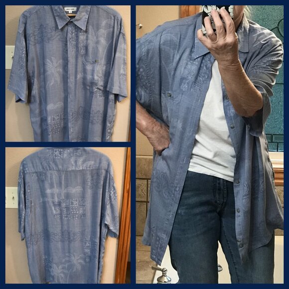 Pierre Cardin Tropical Men’s Shirt: Vintage Button Down, Short Sleeves, Size XL - Picture 9 of 9